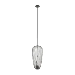 Lámpara colgante Pumpkin S, gris oscuro, Ø 27 cm, metal, GU10