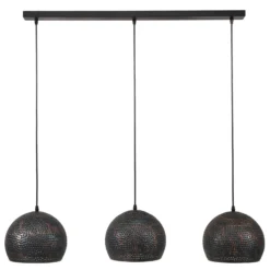 Lámpara colgante Punchray esférica de 3 luces
