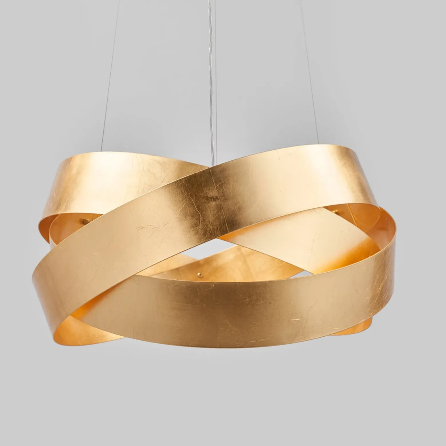 Lámpara colgante Pura con pan de oro, 60 cm, 8x G9