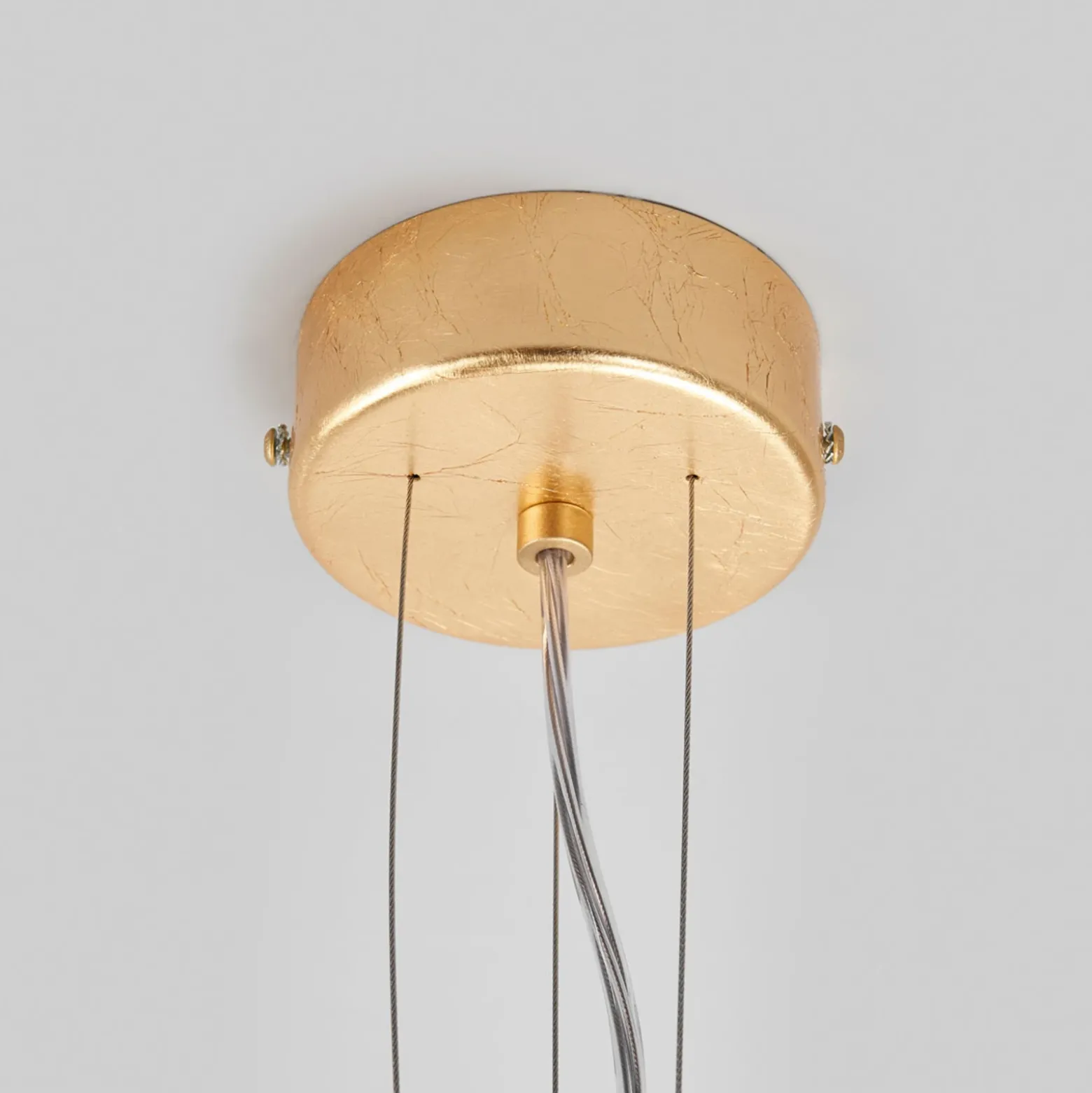 Lámpara colgante Pura con pan de oro, 60 cm, 8x G9