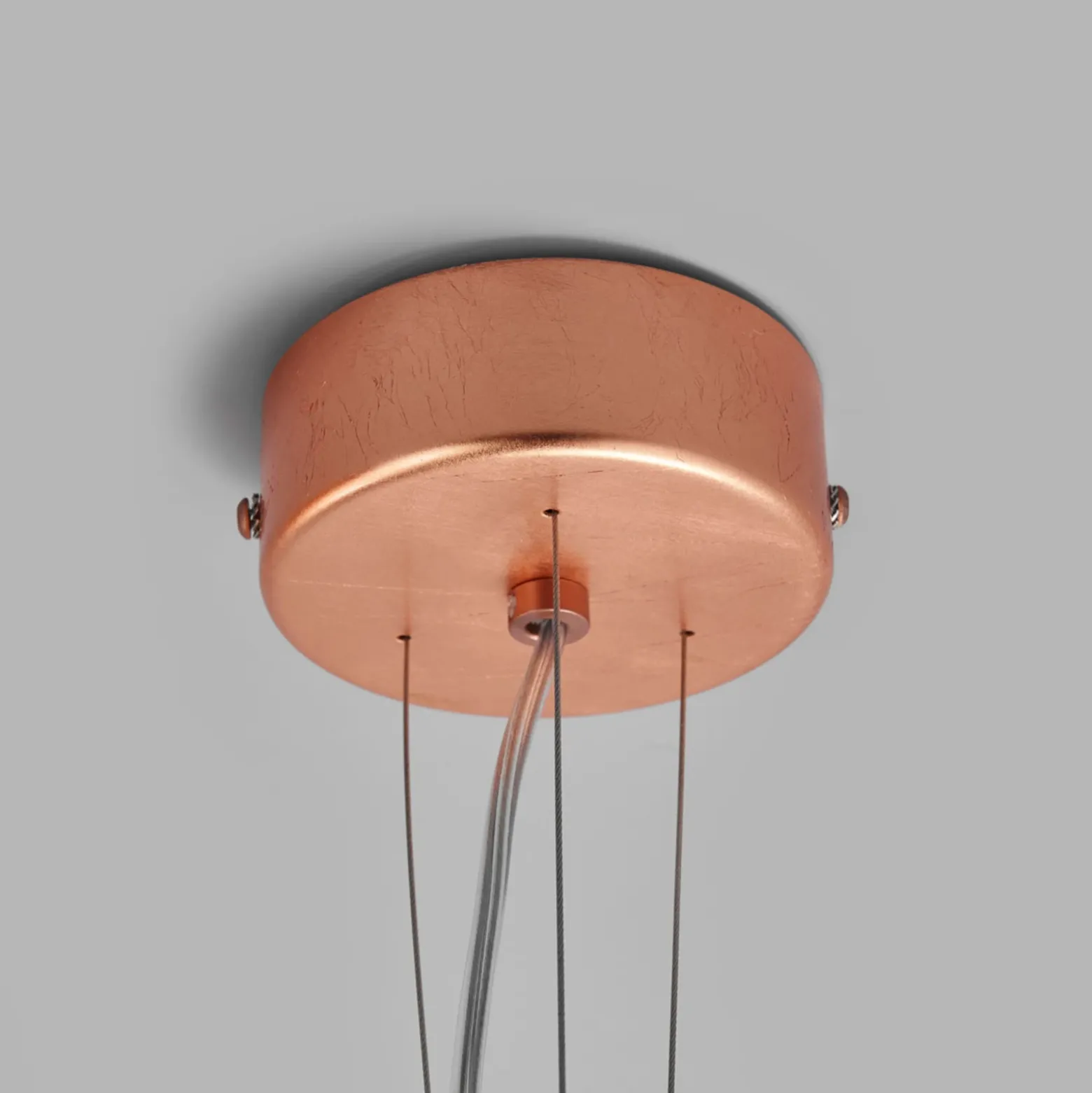 Lámpara colgante Pura en cobre, 60cm, 8x G9