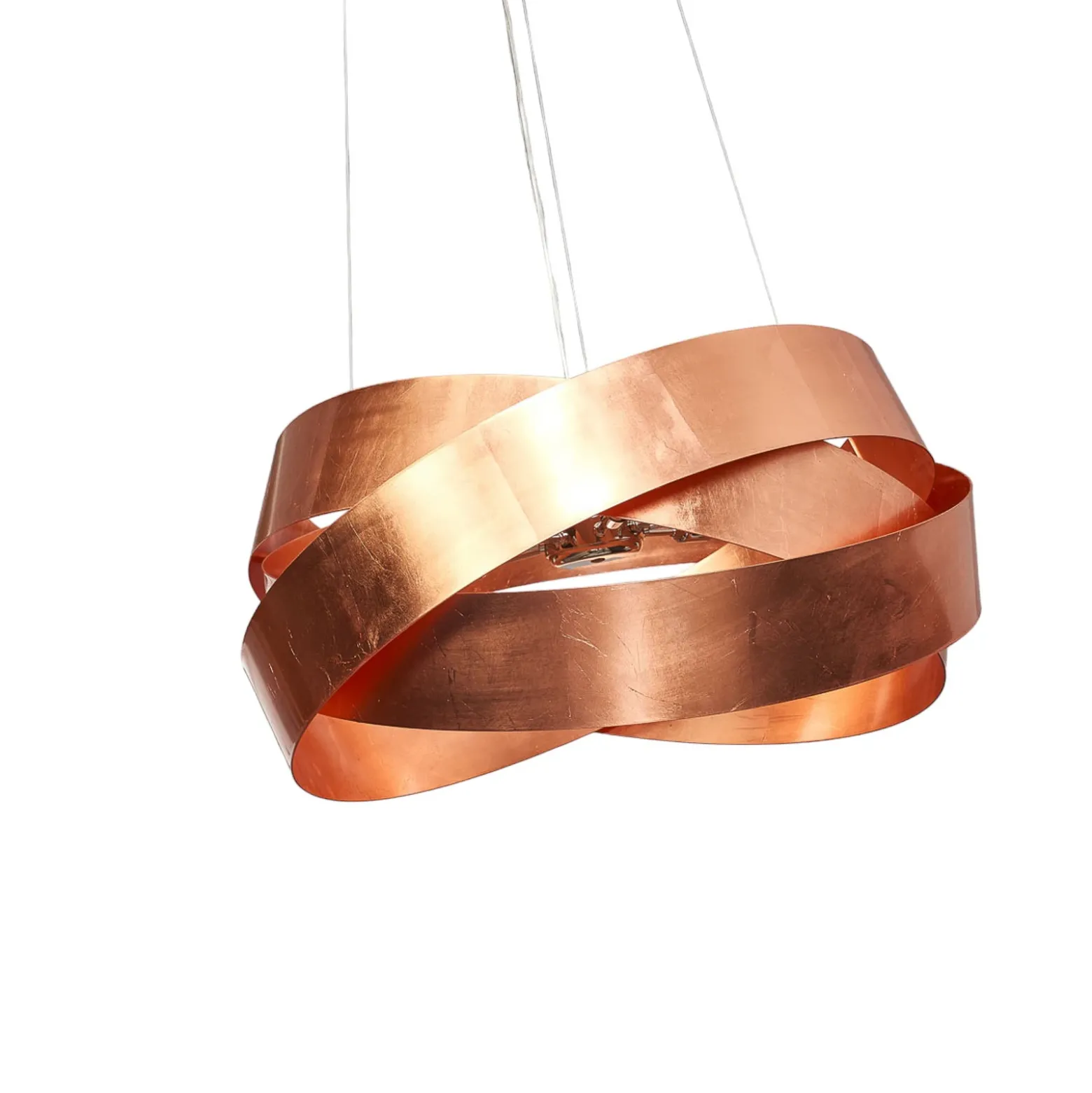 Lámpara colgante Pura en cobre, 60cm, 8x G9