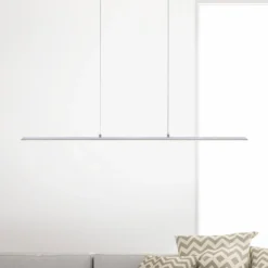 Lámpara colgante PURE LED Lite, plata, 100 cm, CCT, atenuable