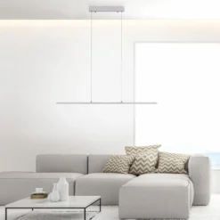 Lámpara colgante PURE LED Lite, plata, 100 cm, CCT, atenuable