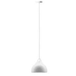 Lámpara colgante Pyra de Dyberg Larsen, Ø 23 cm, blanca, metal