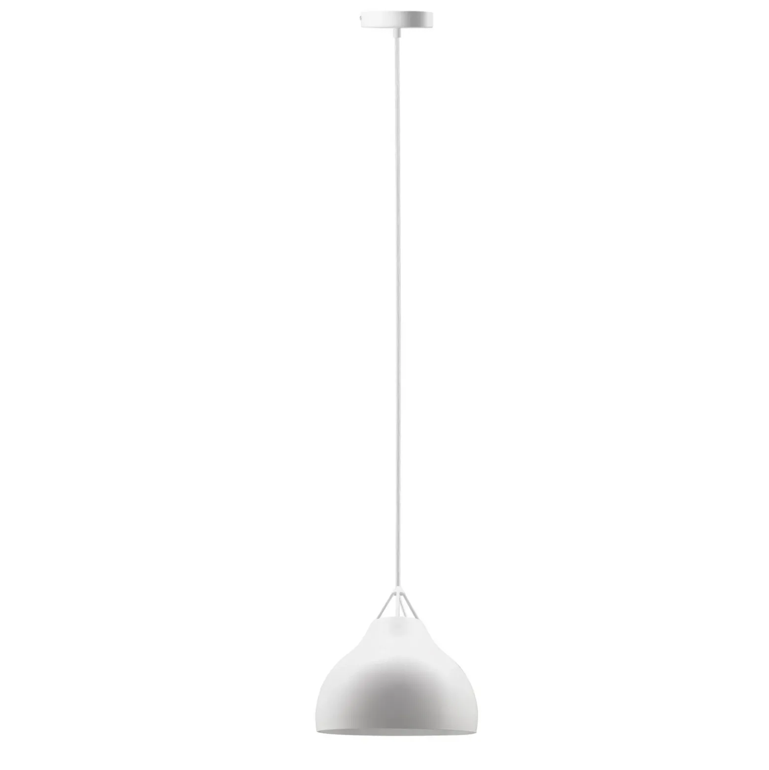 Lámpara colgante Pyra de Dyberg Larsen, Ø 23 cm, blanca, metal