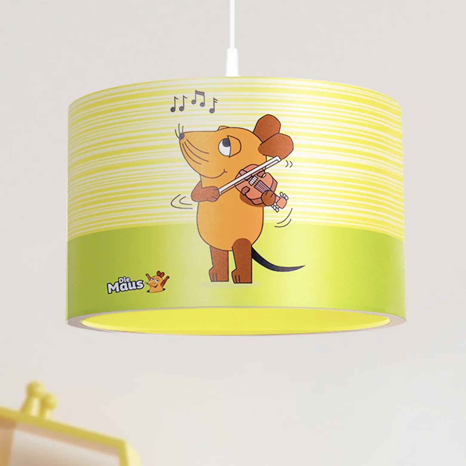 Lámpara colgante 25/40 ratón, amarillo, E27, 1 luz, plástico