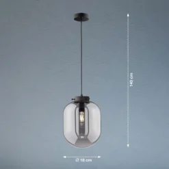 Lámpara colgante Regi, 1 luz, Ø 18 cm