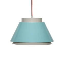 Lámpara colgante Remi, azul/beige, Ø 25 cm, metal
