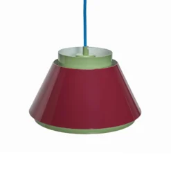 Lámpara colgante Remi, verde/rojo, Ø 25 cm, metal