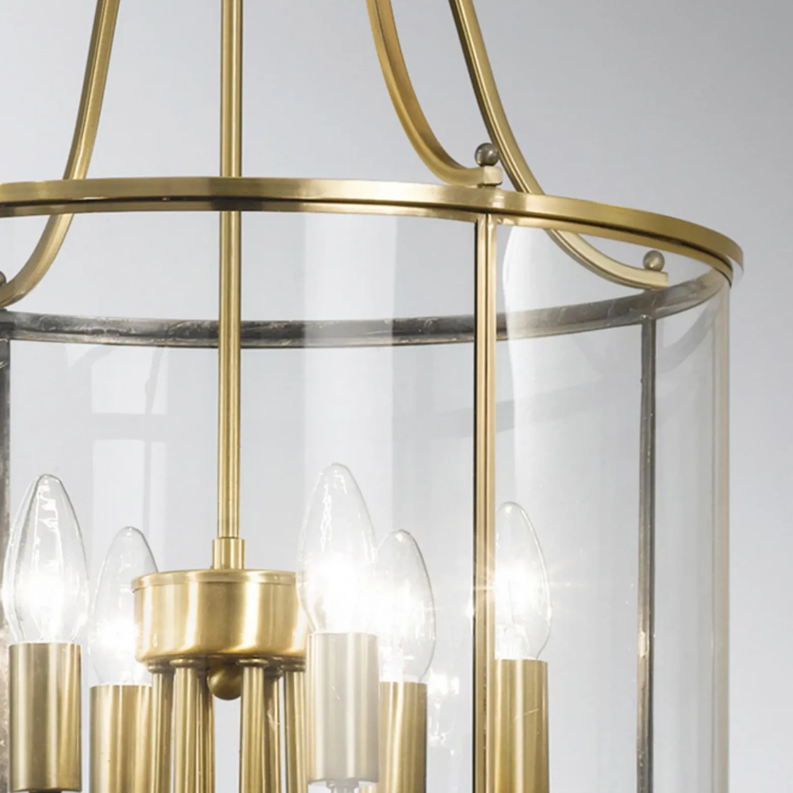 Lámpara colgante Rieka, forma farola redonda 43 cm