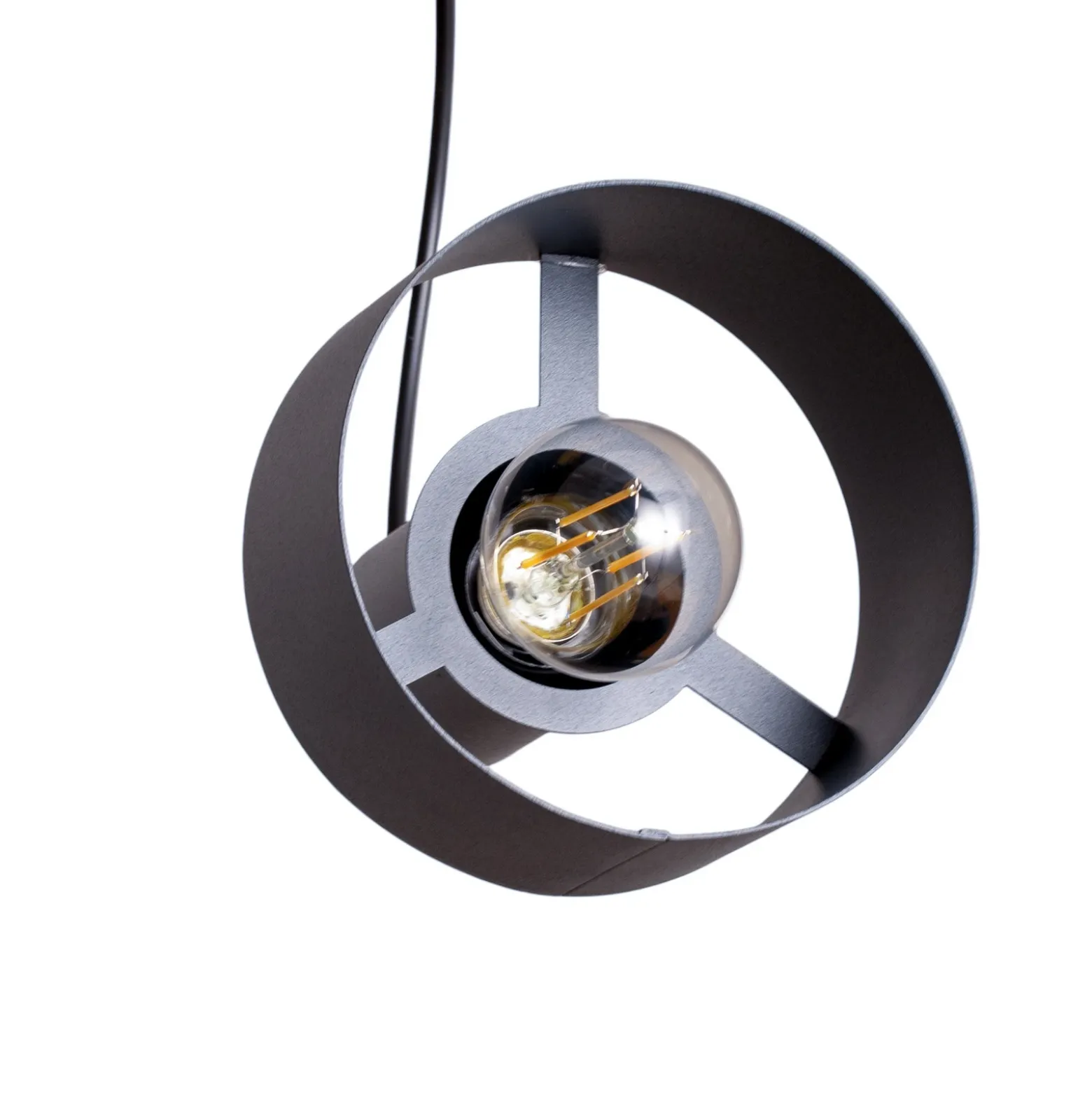 Lámpara colgante Rif 3, antracita, redonda, 3 luces, Ø 33 cm