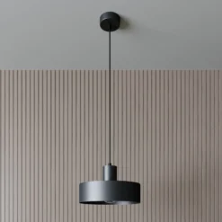Lámpara colgante Rif de metal, negro, Ø 25 cm