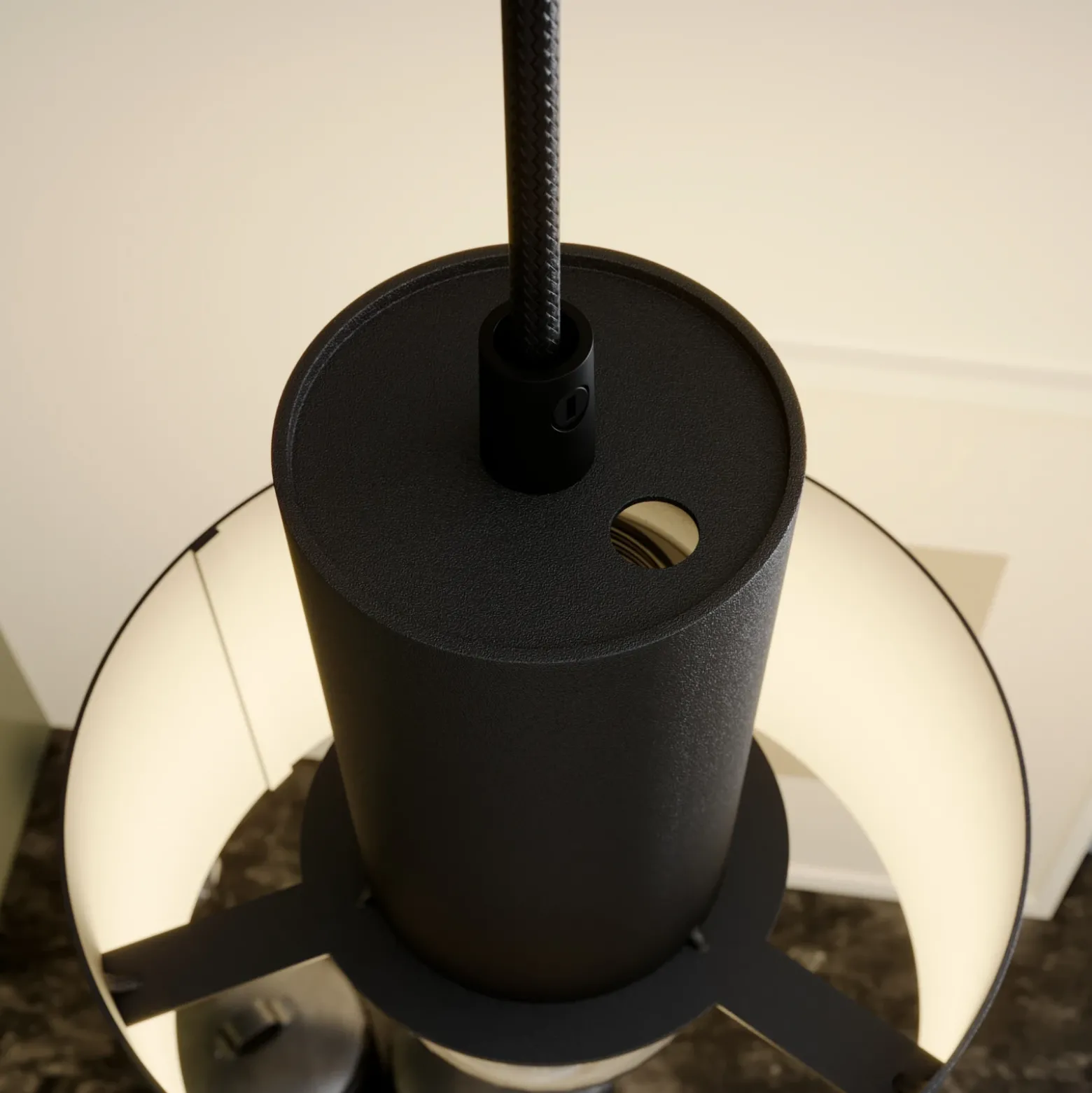 Lámpara colgante Rif de metal, negro, Ø 15 cm