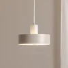 Lámpara colgante Rif M, taupe, 1 luz, Ø 25 cm, acero