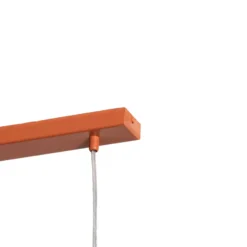 Lámpara colgante Rif 2, rojo ladrillo, 2 luces, lineal, acero