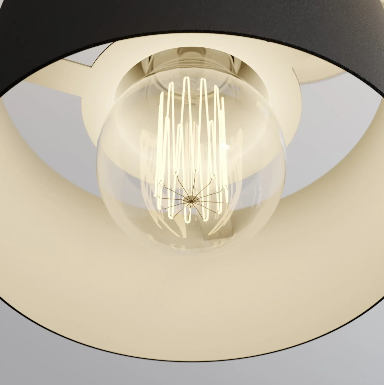 Lámpara colgante Rif, rotunda de 3 luces, negro