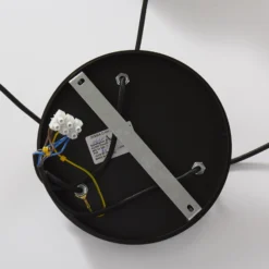 Lámpara colgante Rif, rotunda de 3 luces, negro