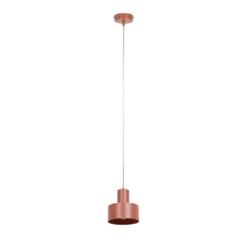 Lámpara colgante Rif S, rojo ladrillo, 1 luz, Ø 15 cm, acero