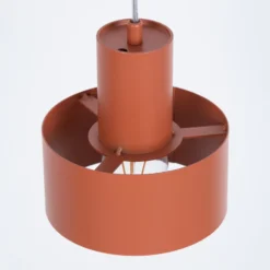 Lámpara colgante Rif S, rojo ladrillo, 1 luz, Ø 15 cm, acero