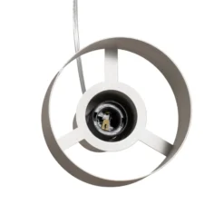 Lámpara colgante Rif 3, taupe, 3 luces, lineal, acero