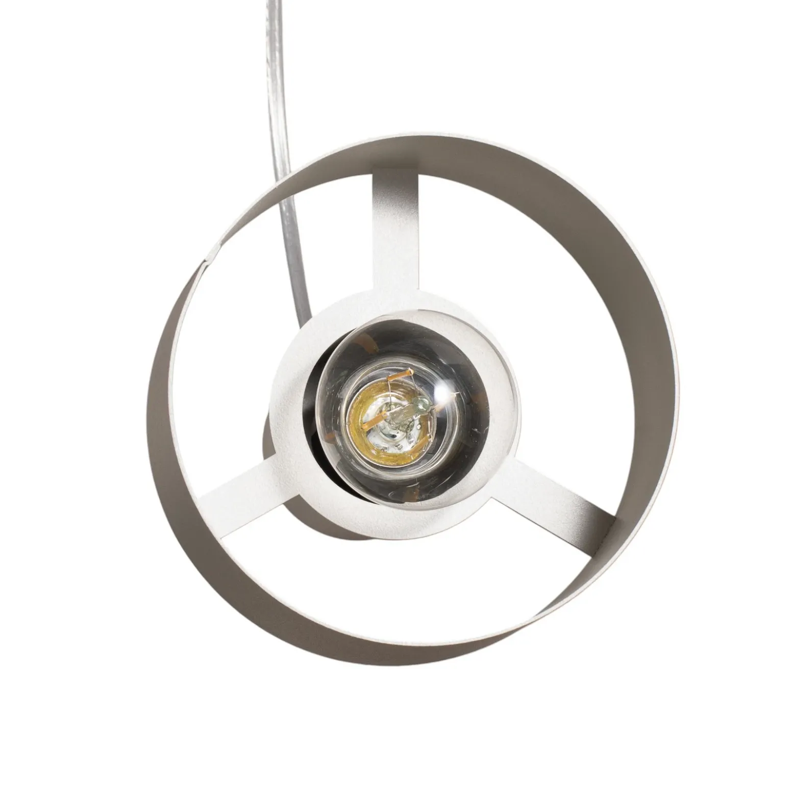 Lámpara colgante Rif 2, taupe, 2 luces, lineal, acero