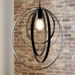 Lámpara colgante Ringo, 1 luz, negro