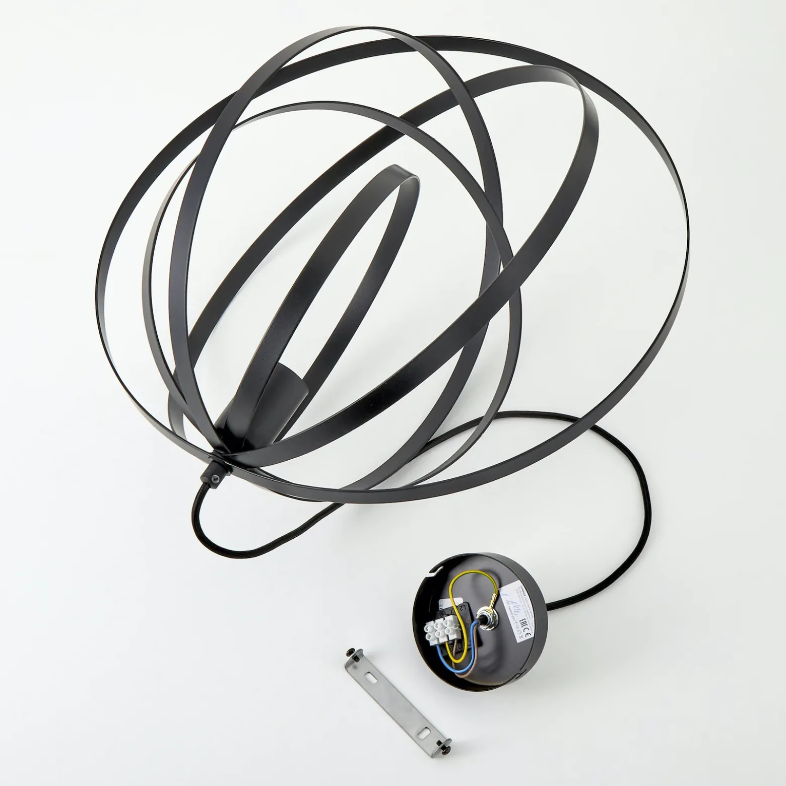Lámpara colgante Ringo, 1 luz, negro