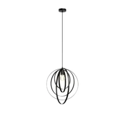 Lámpara colgante Ringo, 1 luz, negro