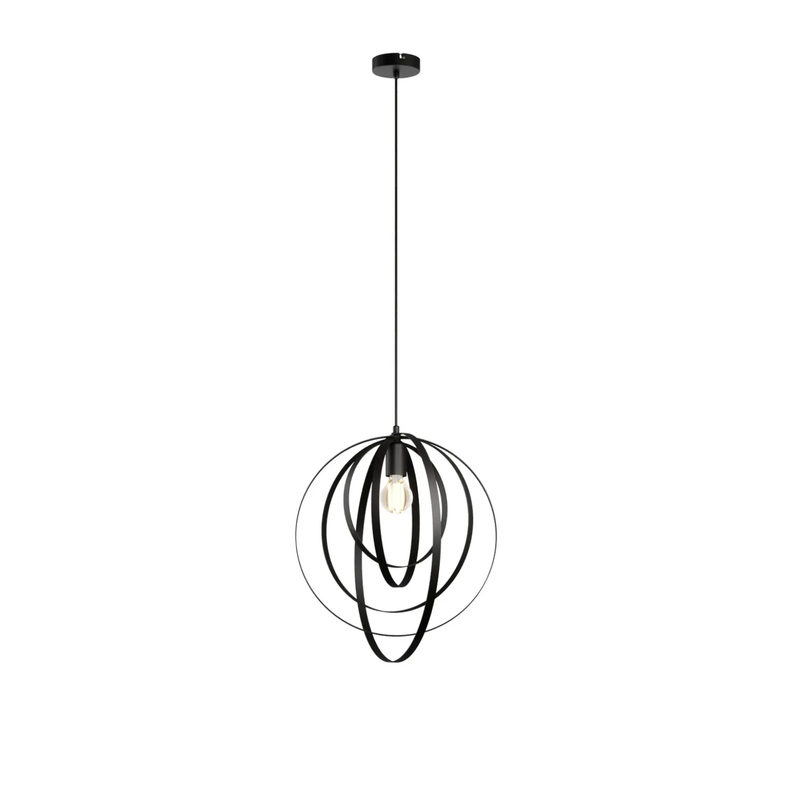 Lámpara colgante Ringo, 1 luz, negro
