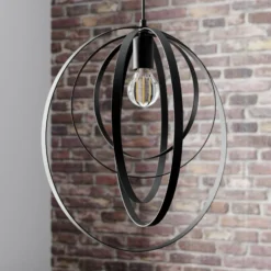 Lámpara colgante Ringo, 1 luz, negro