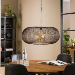 Lámpara colgante Rippberg, negro, 1 luz