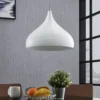 Lámpara colgante Ritana de Lindby, blanca, metal, Ø 31 cm, E27