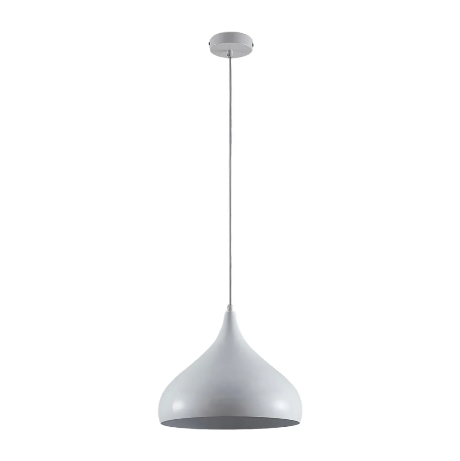 Lámpara colgante Ritana de Lindby, blanca, metal, Ø 31 cm, E27