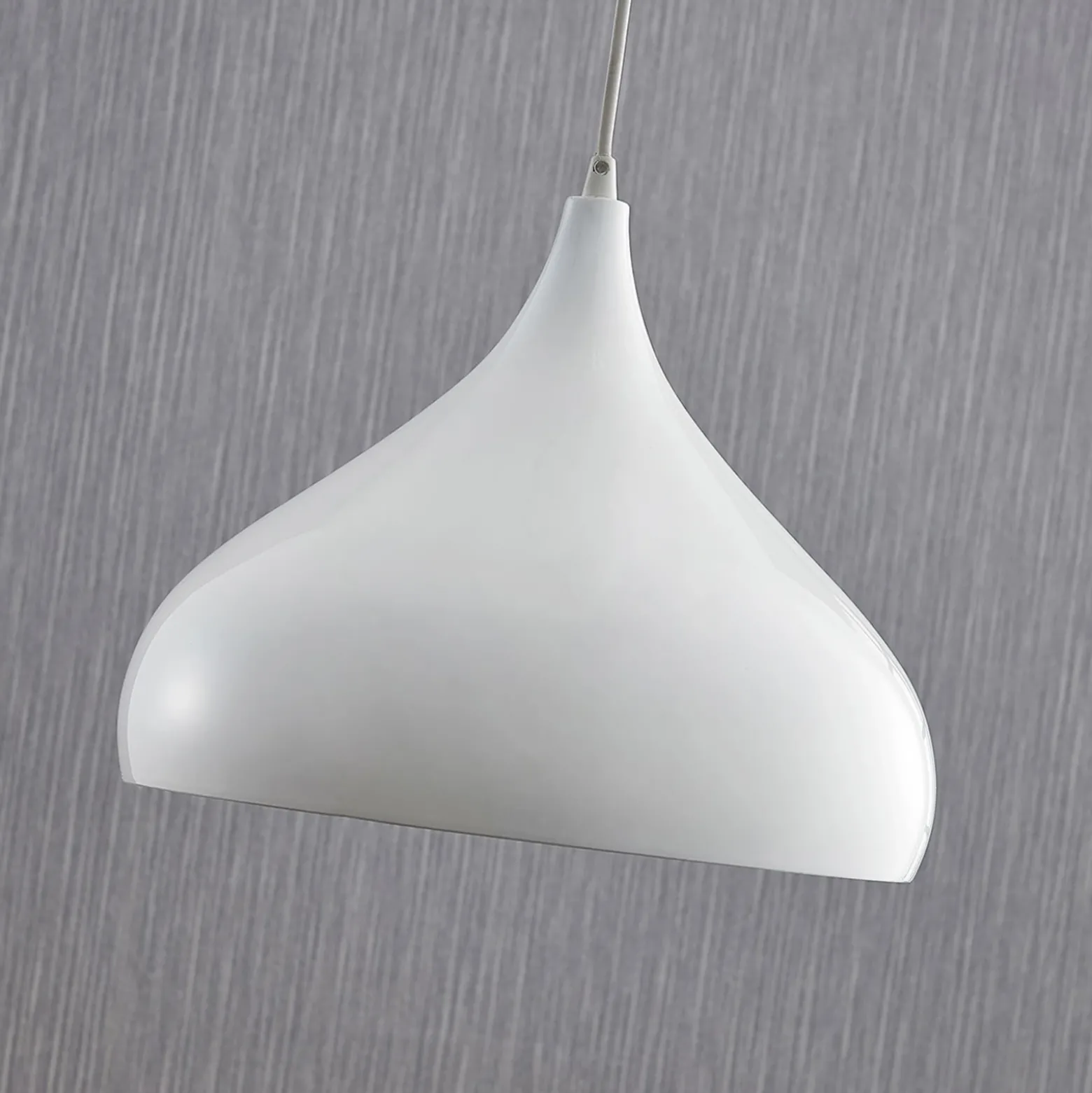 Lámpara colgante Ritana de Lindby, blanca, metal, Ø 31 cm, E27