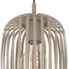 Lámpara colgante Romazzina, Ø 46 cm, color arena, 3 luces, acero
