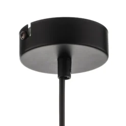 Lámpara colgante Rondo negro/dorado, 1 luz