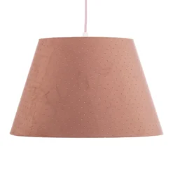 Lámpara colgante Rosabelle, cónica, rosa, 1 luz.