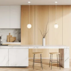 Lámpara colgante Royal, blanco opalino/blanco, cristal, E14