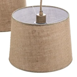 Lámpara colgante Sabina con pantallas textiles, 2 luces.