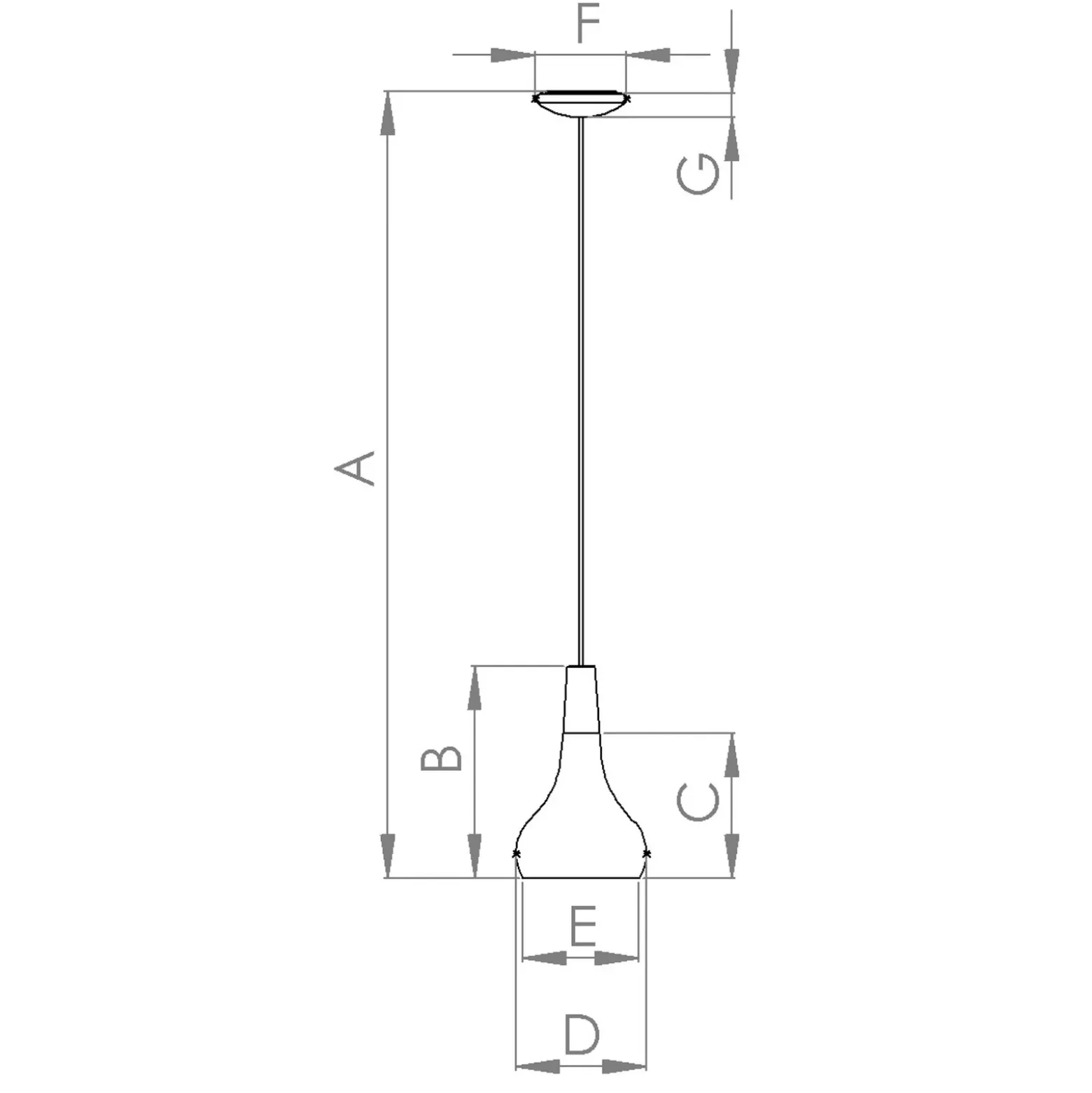 Lámpara colgante Sabinar, 1 luz, negra, Ø 18 cm