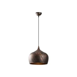 Lámpara colgante Saglam 3761 1 luz Ø28cm cobre/oro