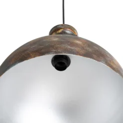 Lámpara colgante Saglam, 1 luz, latón antiguo, metal, Ø 40 cm