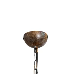Lámpara colgante Saglam, 1 luz, latón antiguo, Ø 30 cm, metal