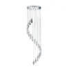 Lámpara colgante Sculptured Ice, 9 luces, cromo/claro, cristal, G4