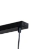 Lámpara colgante Seco, longitud 90 cm, negra, metal/madera, 4 luces.