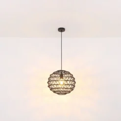Lámpara colgante Senni, marrón, Ø 29 cm