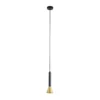 Lámpara colgante Signal, Ø 9 cm, negro/dorado, metal