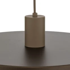 Lámpara colgante Sila, marrón/arena, metal, Ø 45 cm, E27