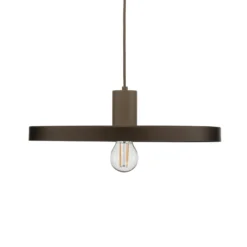 Lámpara colgante Sila, marrón/arena, metal, Ø 45 cm, E27